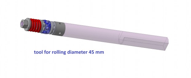 Tool for rolling internal cylindrical holes (ball)